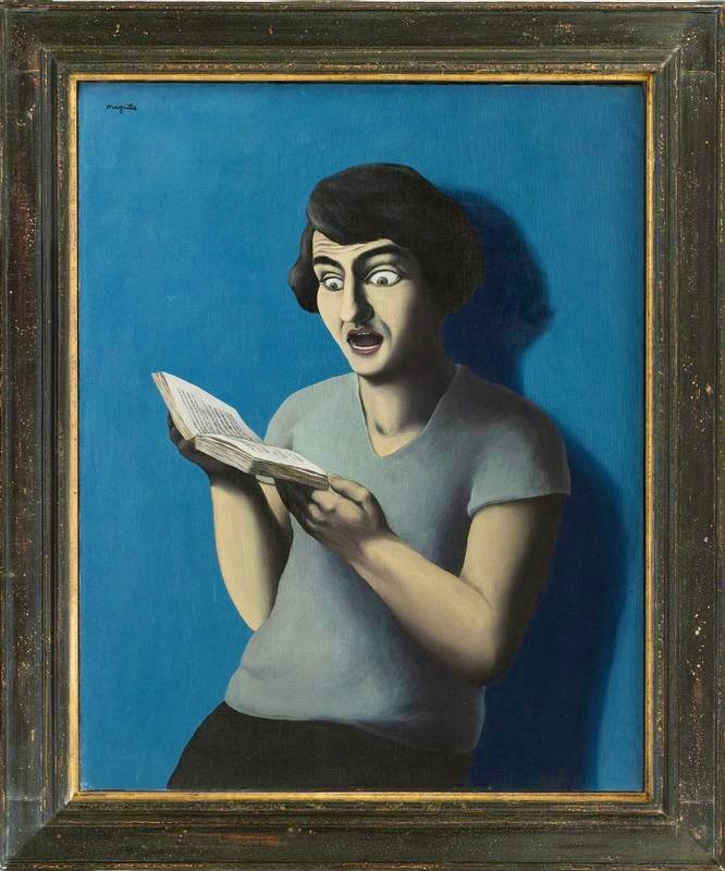 La lectrice soumise. 1928. Rene Magritte.