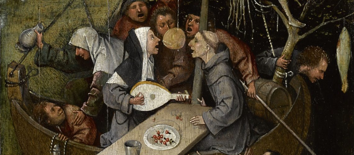 El Bosco, La nave de los locos, c. 1500, París, Musée du Louvre